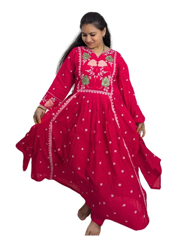 Mul Chanderi Pink 3-Piece Set