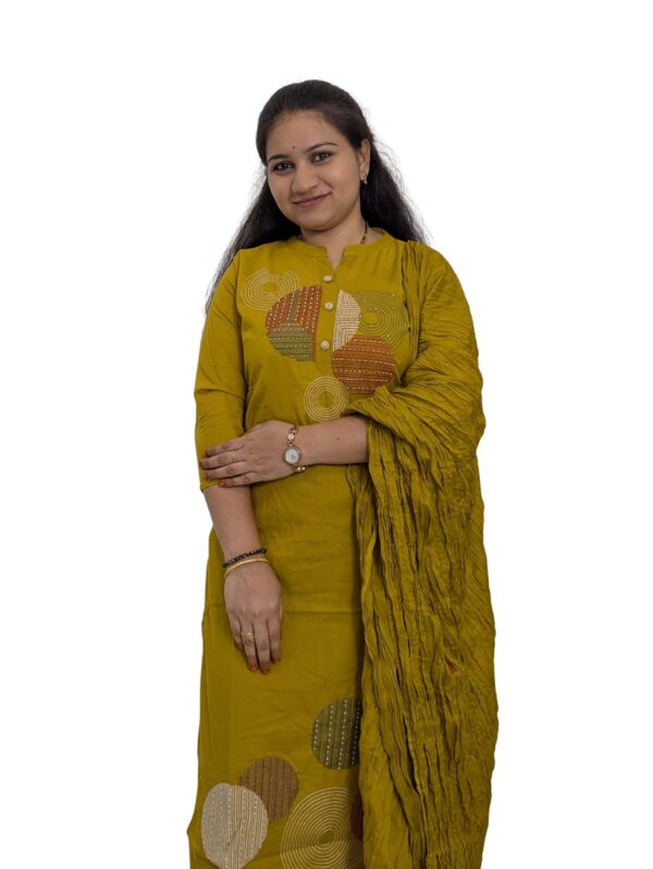 Mul Cotton Mustard/ Dark Yellow 3-Piece Set